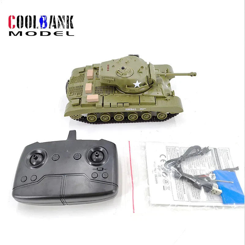 Henglong 3841-10 US Sherman M4A3 And Pershing M26 WWII US 1/30 Scale Infrared Battle Tank 3841-10