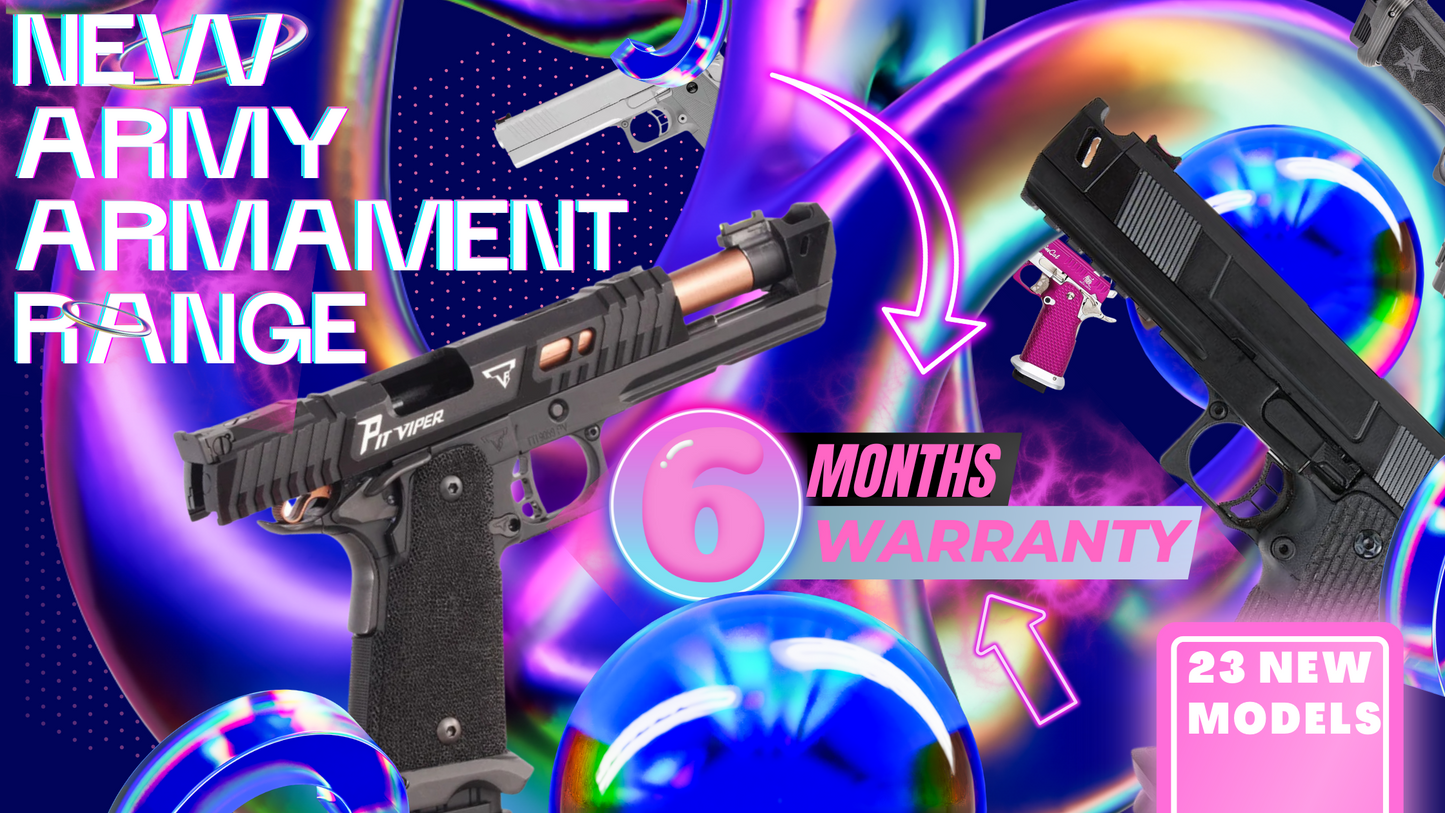 Dominating the Gel Blaster Scene: Introducing the New Army Armament Collection with 6-Month Warranty!