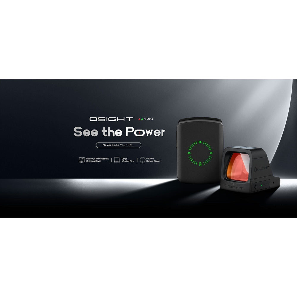 
                  
                    Olight Osight 3 MOA Rechargeable Dot Open Reflex Sight with Wireless Charging Cover-EXTERNALS-Olight-ProHobbies
                  
                