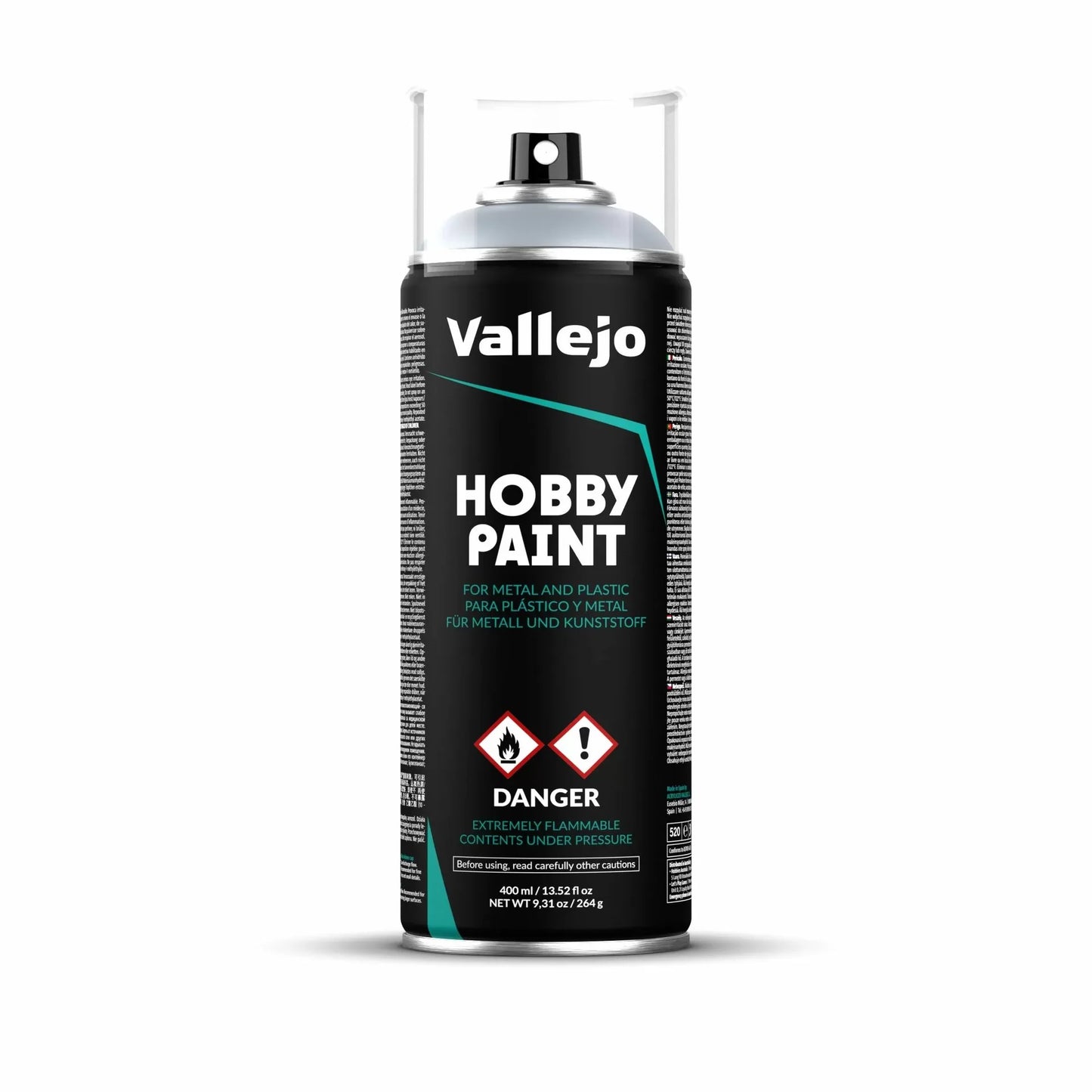 Vallejo Aerosol Spray Primer - Silver 400ml