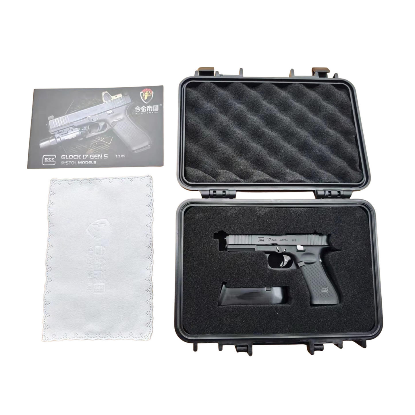 
                  
                    1:3 Scale metal G17 ejecting keychain Tan and Black
                  
                