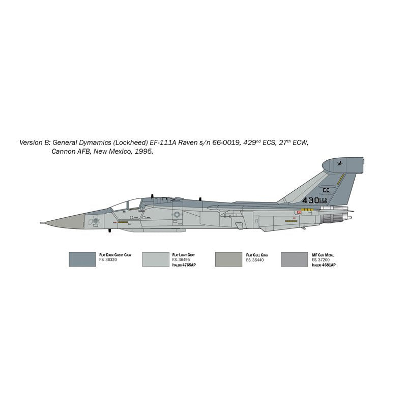 
                  
                    ITALERI EF-111 A RAVEN SELF BUILD KIT
                  
                