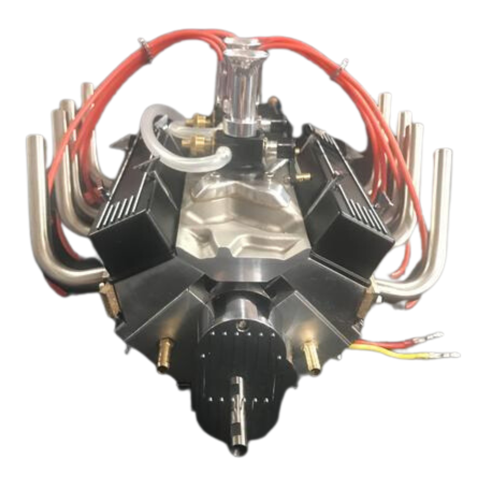 1/4 Scale V8 Engine with Twin Carburetors