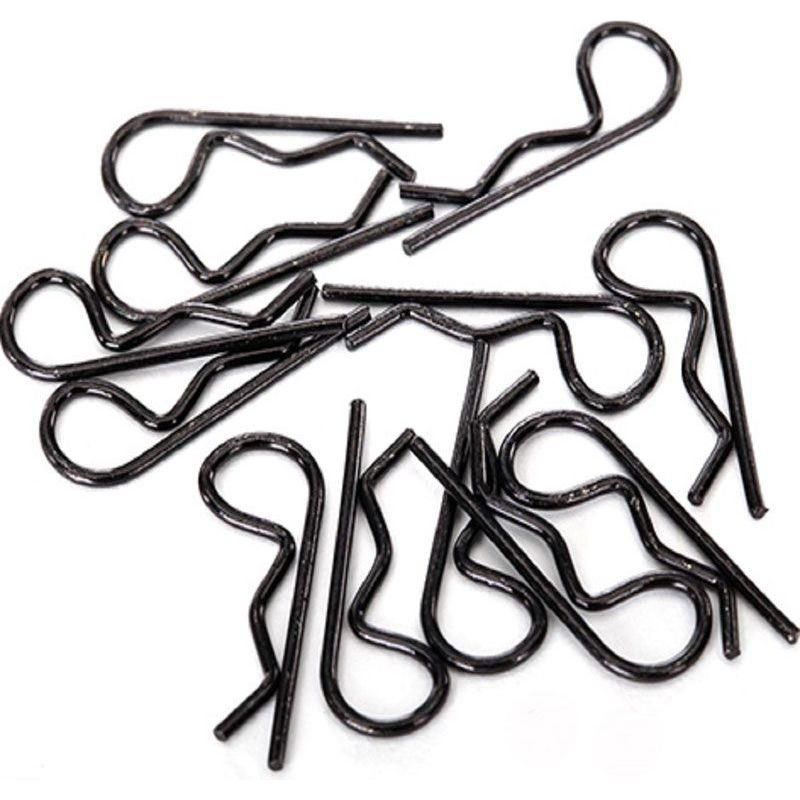 TRAXXAS BODY CLIPS BLACK (12) STANDARD SIZE - 1834A