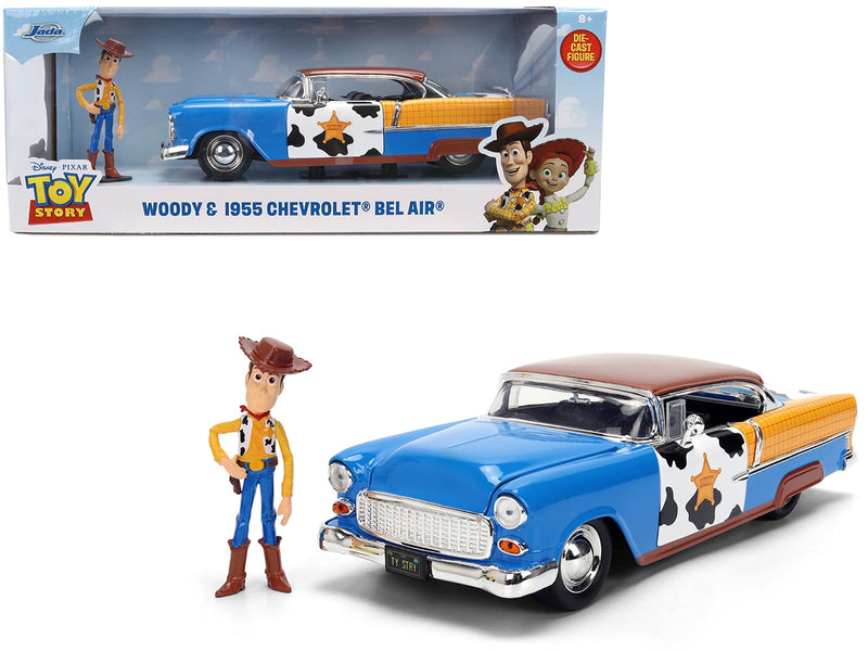 Jada Toys Hollywood Rides Disney Pixar Toy Story 1955 Chevrolet Bel Air with Woody Die-Cast Vehicle (1:24 Scale)