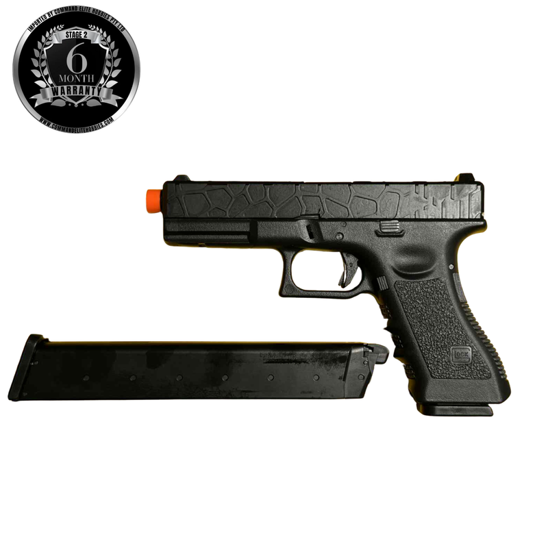 Army Armament R17-1 Stage 2 G Gel Blaster 17 GBB CUSTOM SLIDE Pistol + Extended Magazine