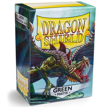 Dragon Shield Standard 100ct Green MATTE 63x88mm Sleeves