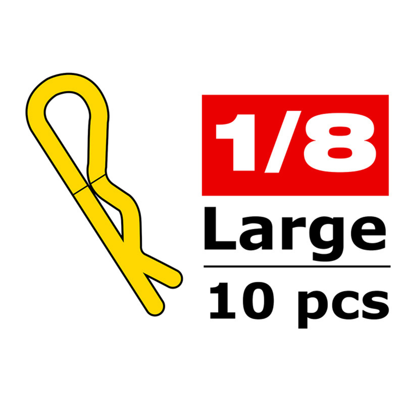Team Corally - Body Clips - 45° Bent - Large - 10 pcs