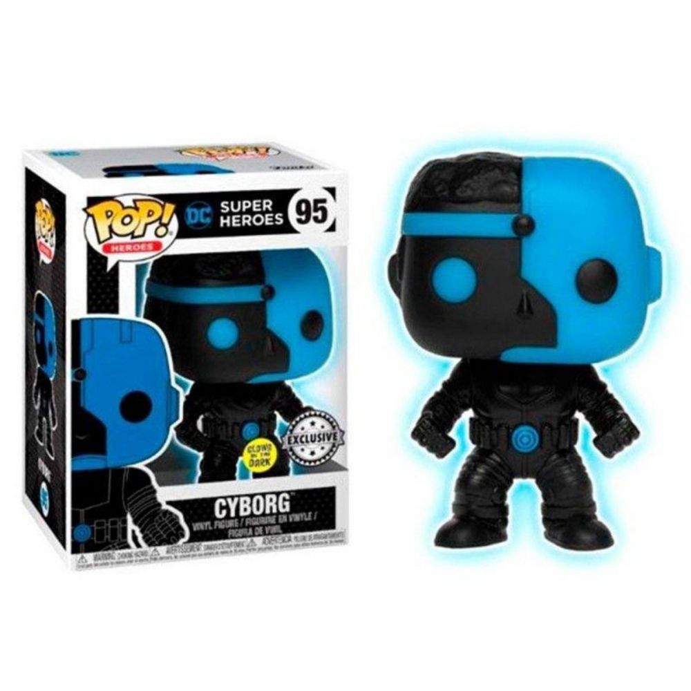 DC Superheroes - Cyborg (Glow in the dark, blue and black) POP! Vinyl
