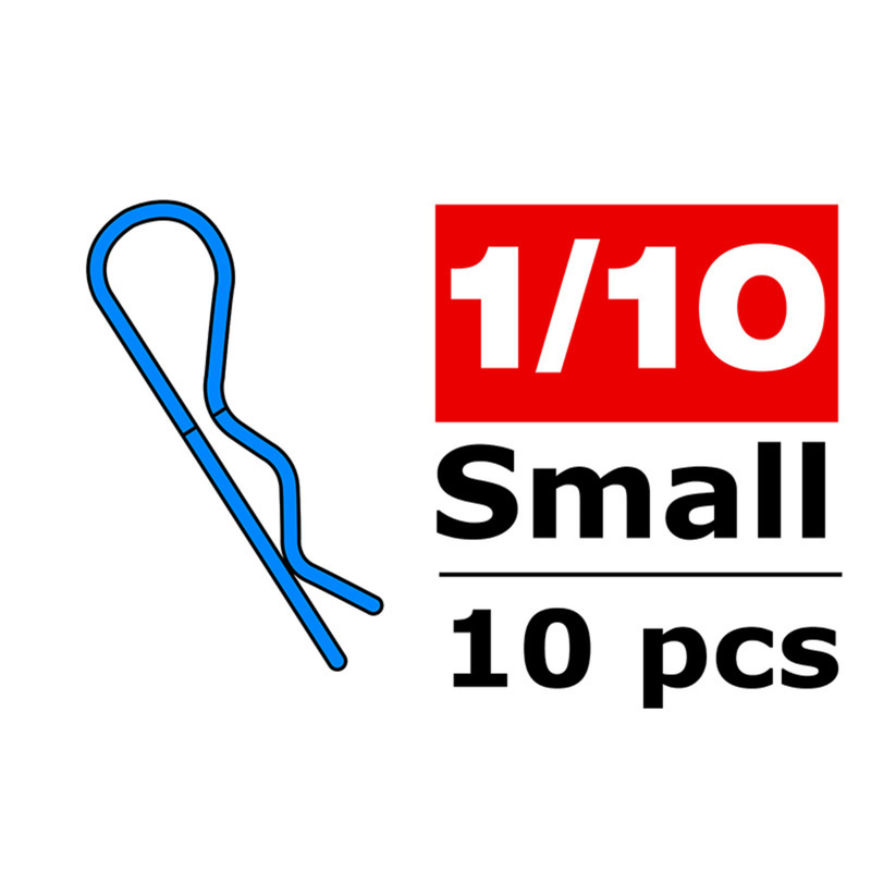 Team Corally - Body Clips - 45° Bent - Small - 10 pcs