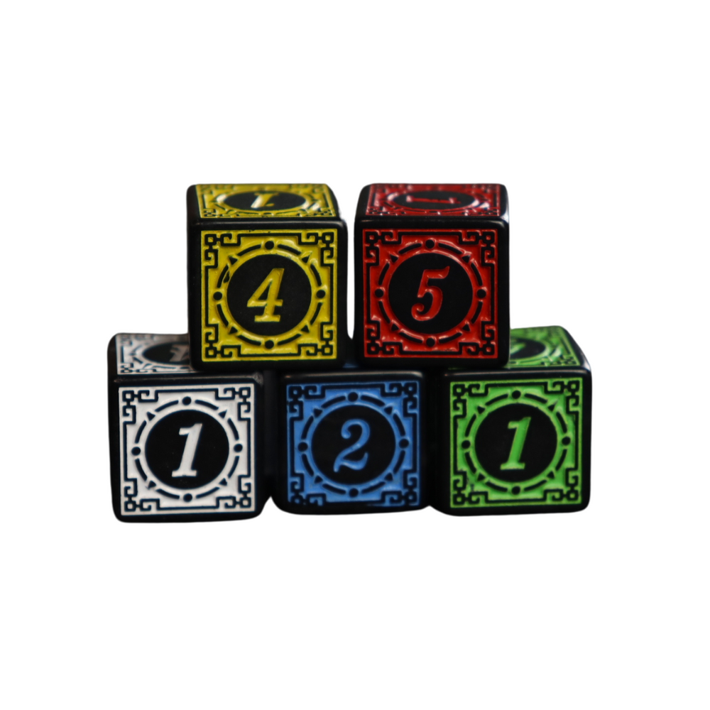 Fantasy style 6 Sided Dice - 10 pcs set