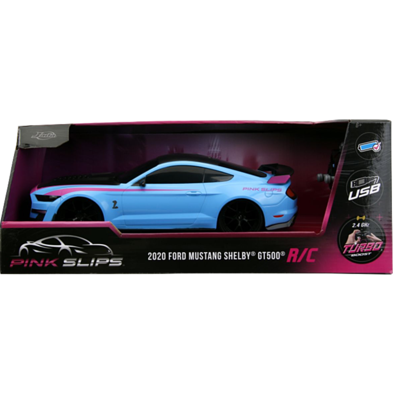 Pink Slips - Blue 2020 Ford Mustang Shelby GT500 1/16th Scale R/C Remote Control Vehicle Replica