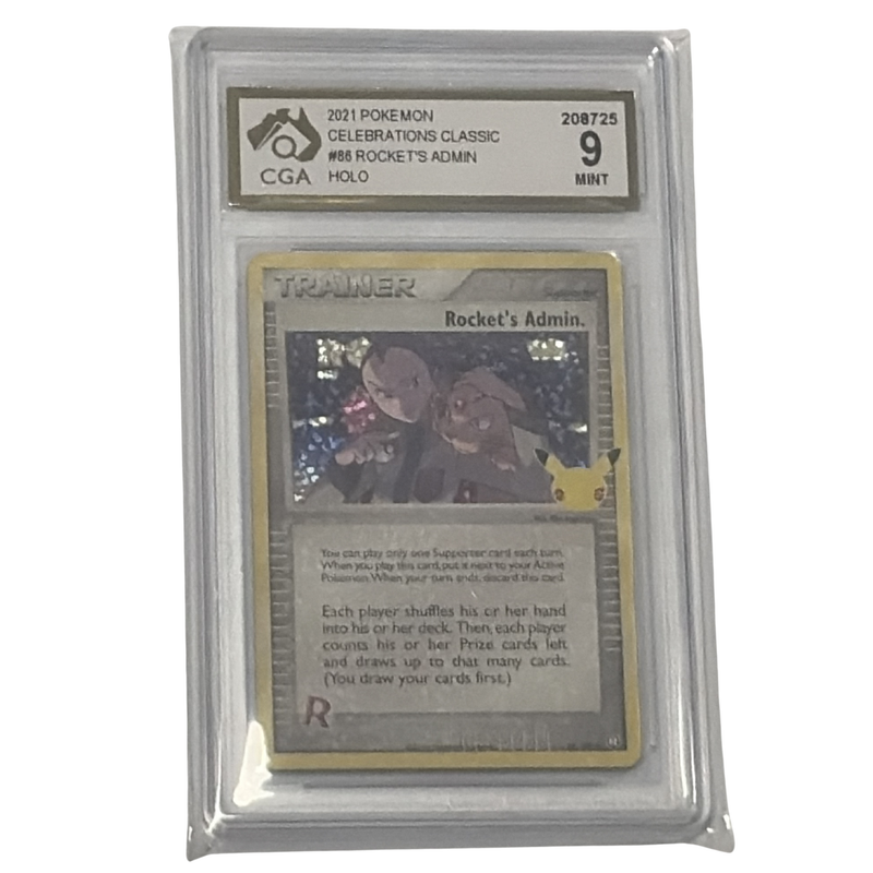 CGA Graded Pokemon Celebrations Classic - #86 Rocket's Admin - Holo