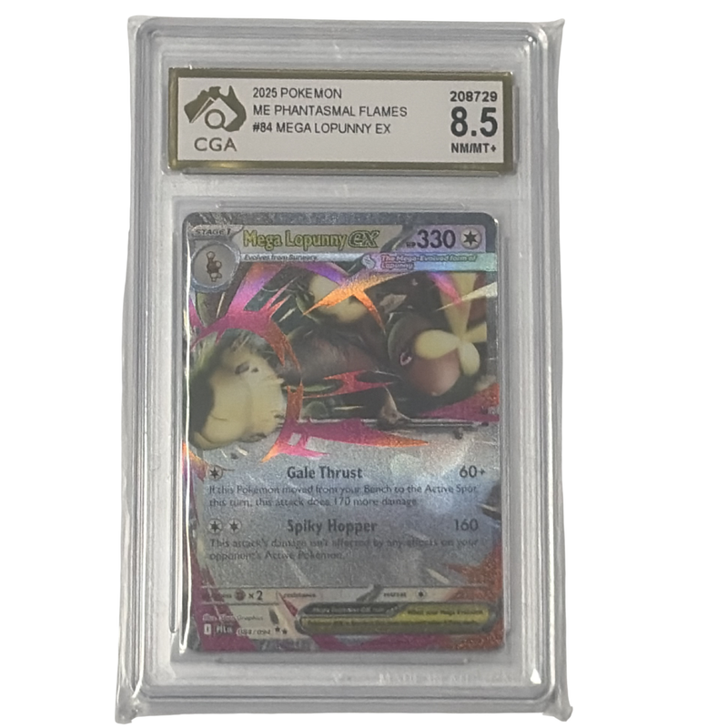 CGA Graded Pokemon Mega Evolutions: Phantasmal Flames - #84 Mega Lopunny EX