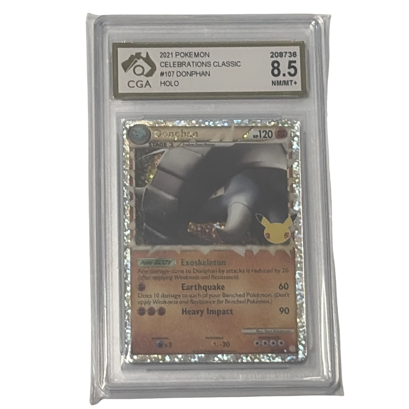 CGA Graded Pokemon Celebrations Classic - #107 Donphan - Holo