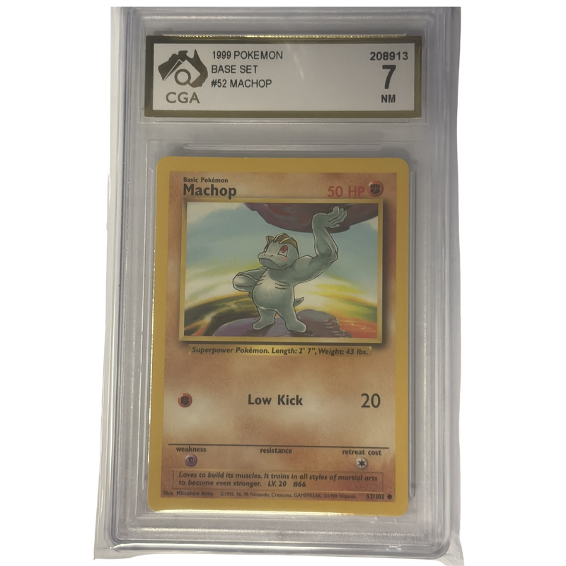 CGA Graded Pokemon 1999 Base Set #52 Machop