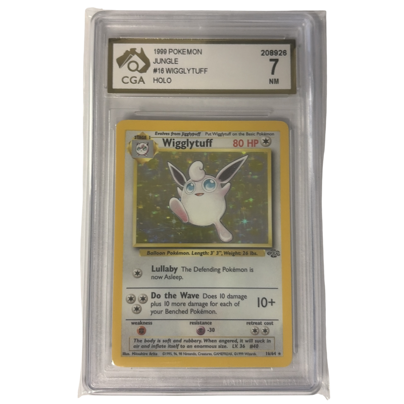 CGA Graded Pokemon 1999 Jungle #16 Wigglytuff (Holo) - Graded 7
