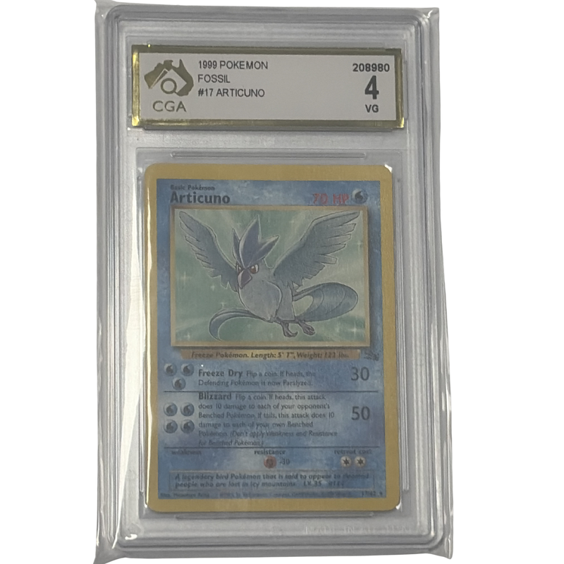 CGA Graded Pokemon 1999 Fossil #17 Articuno - Graded 4