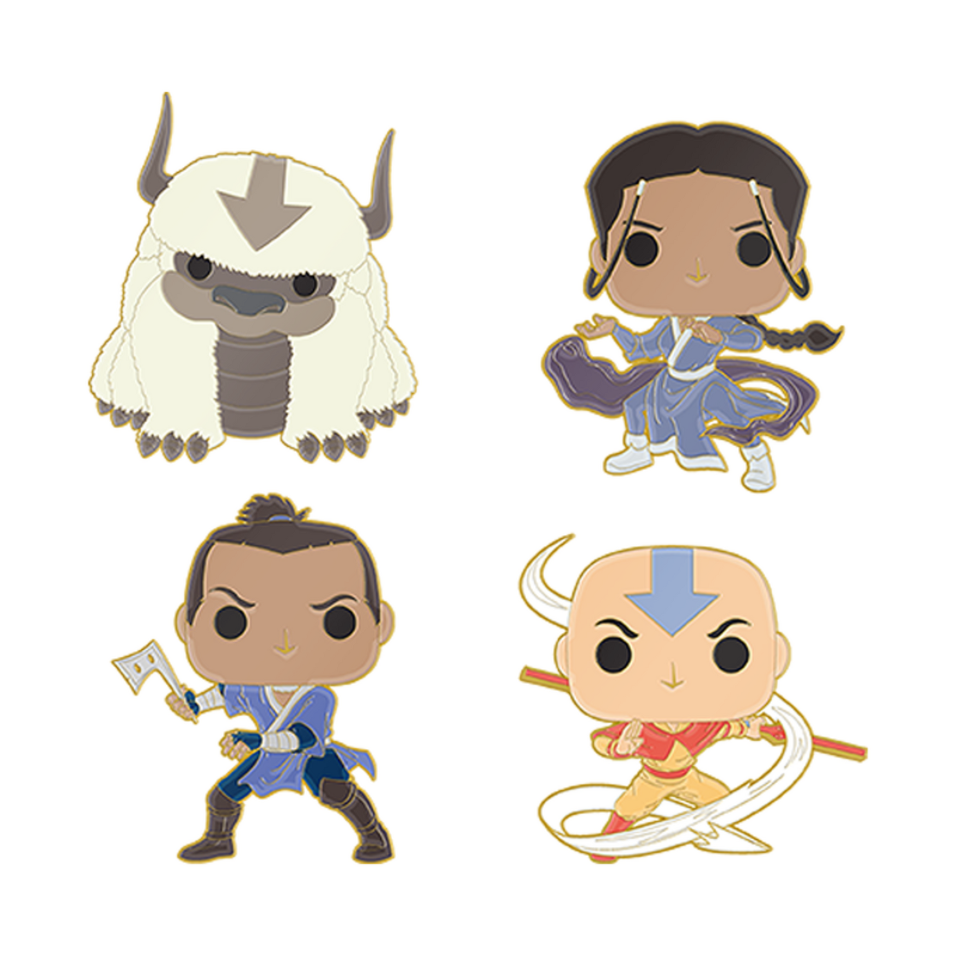 Avatar the Last Airbender - Characters 4-Pack Pin Set – Command Elite ...