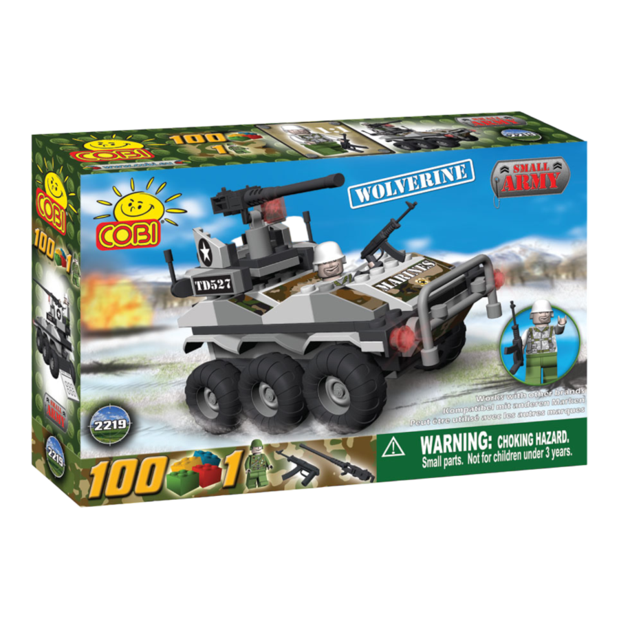 الجيش الصغير - مجموعة بناء مركبة عسكرية ولفيرين مكونة من 100 قطعة