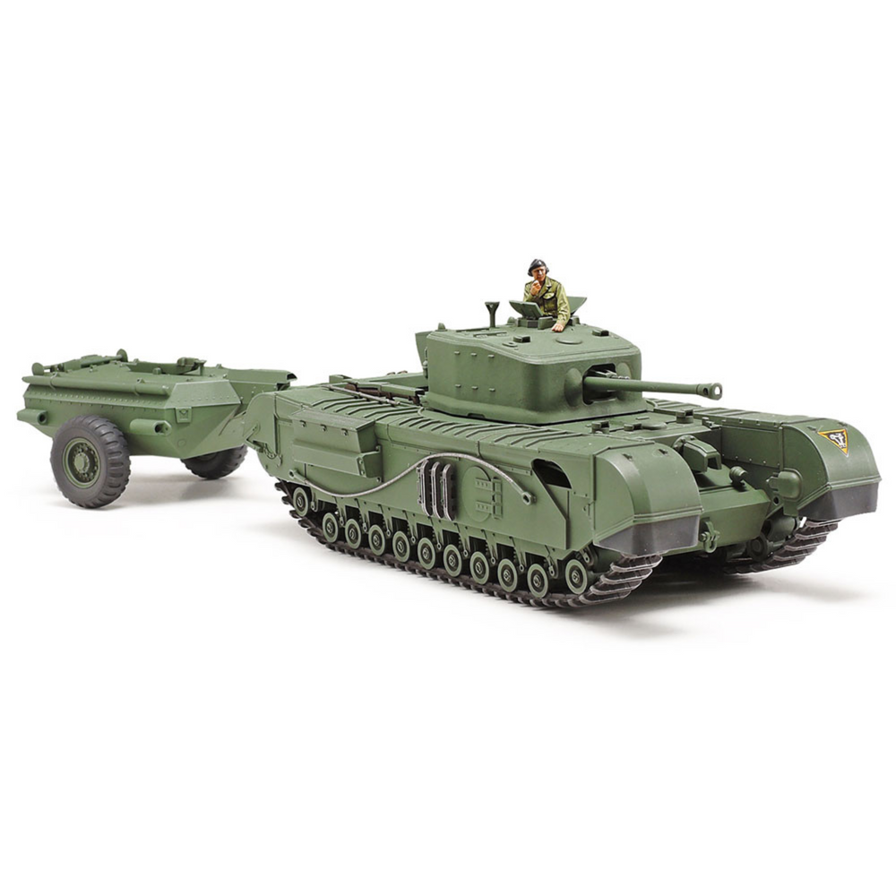 TAMIYA 1/48 SCALE BRITISH TANK CHURCHILL Mk.VII CROCODILE SELF BUILD KIT