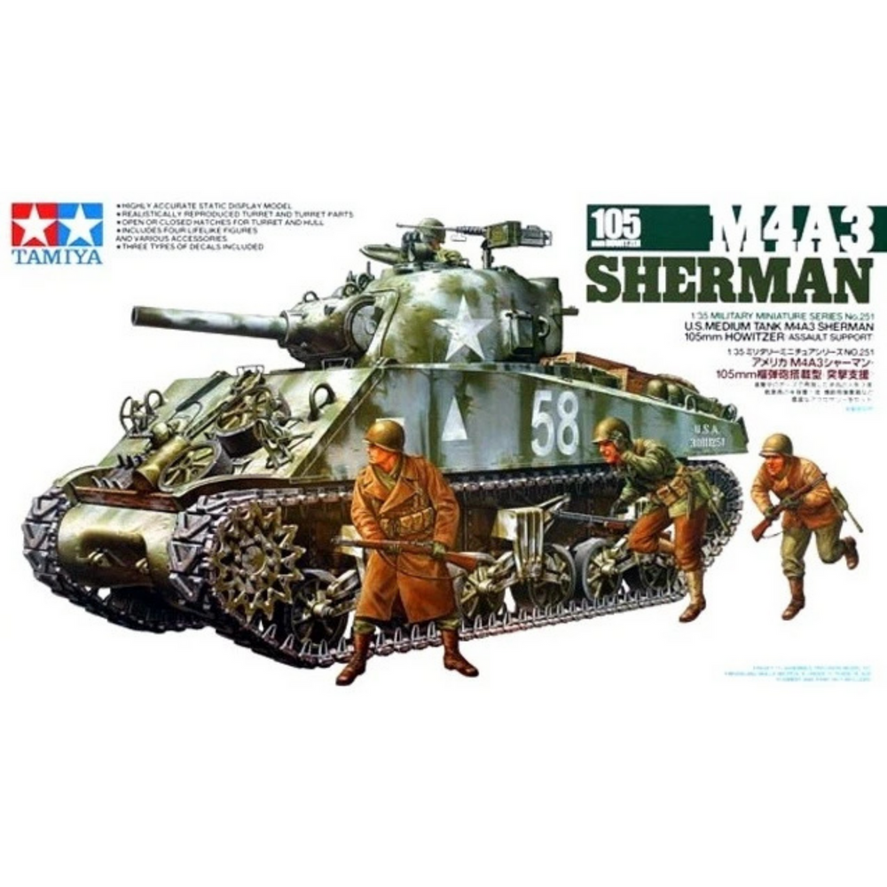 TAMIYA M4A3 SHERMAN 105MM HOWITZER