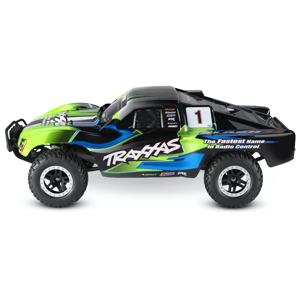 TRAXXAS SLASH 4X4 WITH LED LIGHTS - GREEN-Traxxas-ProHobbies