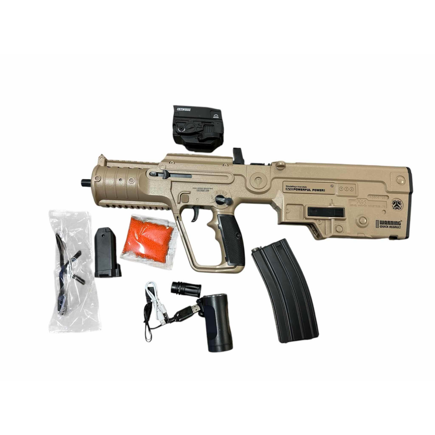 
                  
                    LeHui X95 Gel Blaster With Tracer unit Tan
                  
                