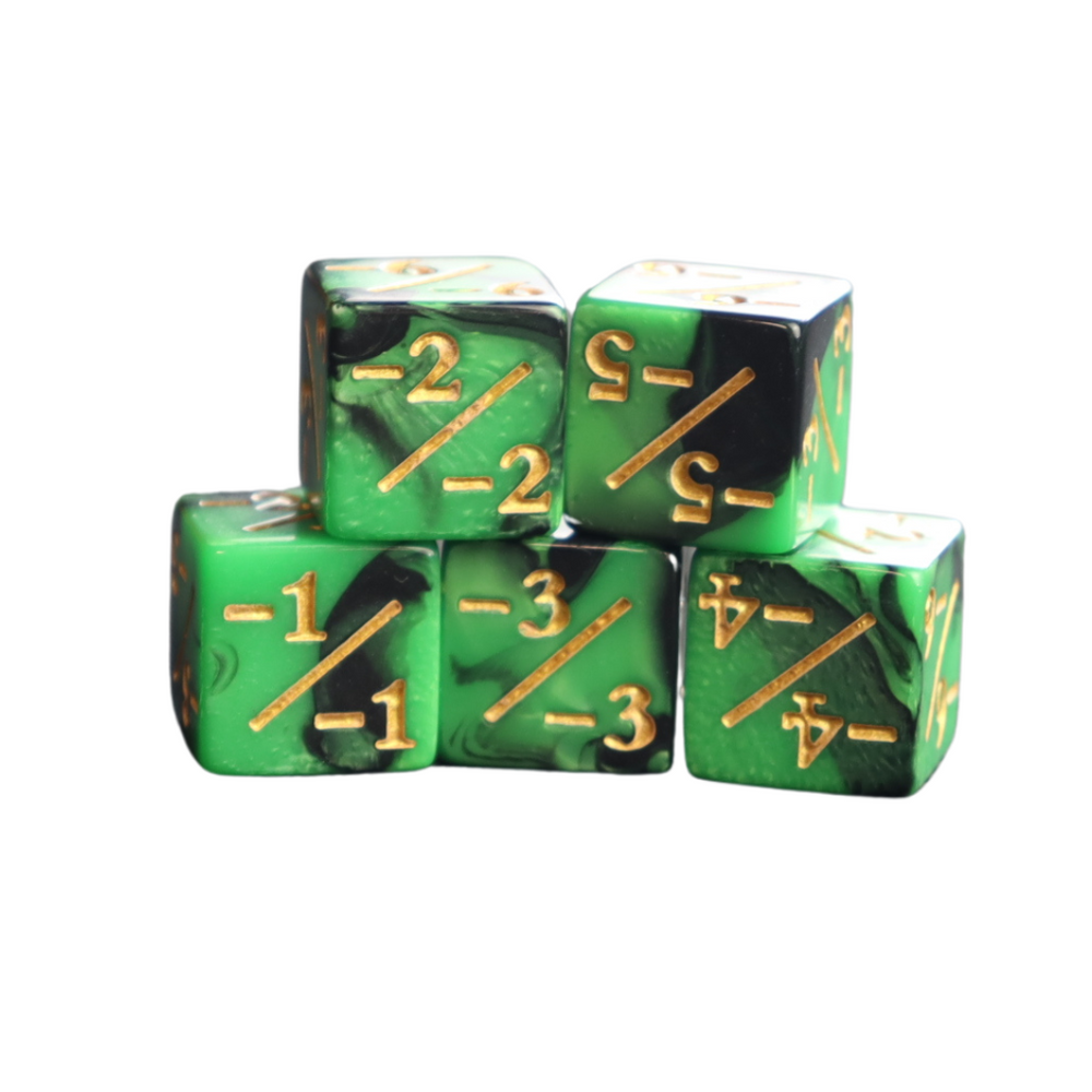 
                  
                    Negative Counter Dice (-1-1) - 5 Pack -  Magic: the Gathering counter dice
                  
                