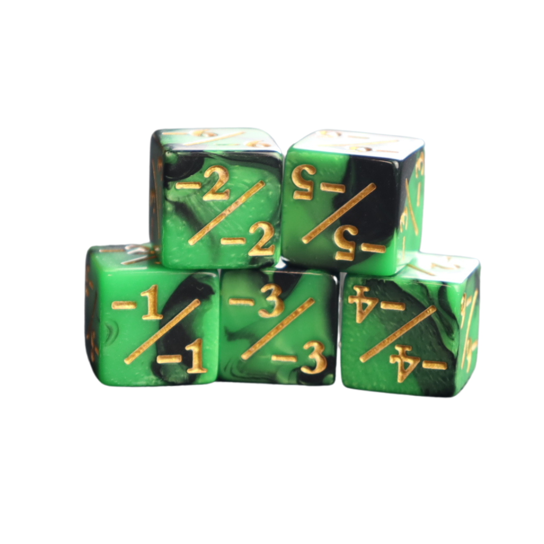 
                  
                    Negative Counter Dice (-1-1) - 5 Pack -  Magic: the Gathering counter dice
                  
                