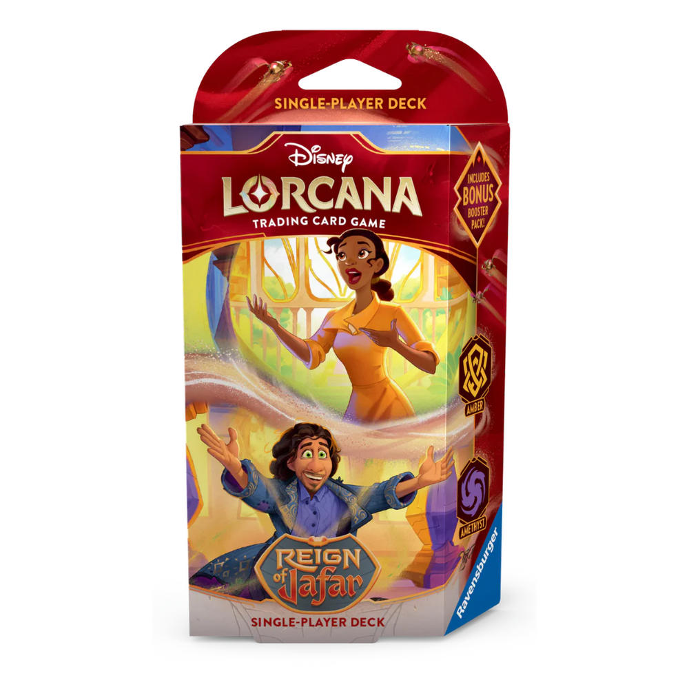 [PRE-ORDER] Reign of Jafar || Single Player Deck || Tiana & Bruno - Amber/Amethyst