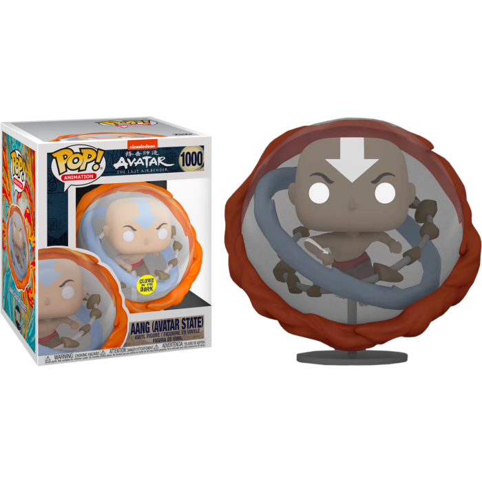 Funko Pop! Animation: Avatar: The Last Airbender - Aang (Avatar State) Glow-in-the-Dark 6-Inch Super Sized Vinyl Figure #1000