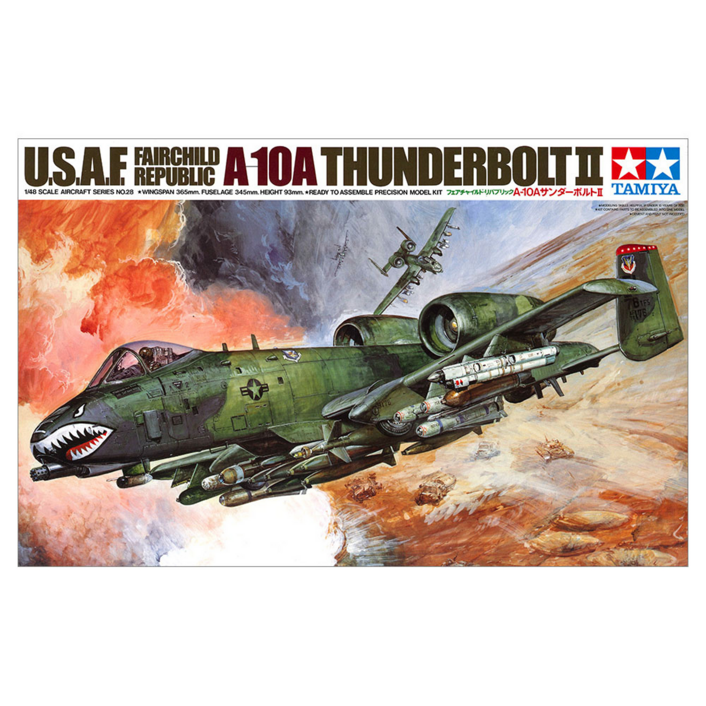 TAMIYA 1/48 SCALE FAIRCHILD REPUBLIC A-10A THUNDERBOLT II® SELF BUILD KIT