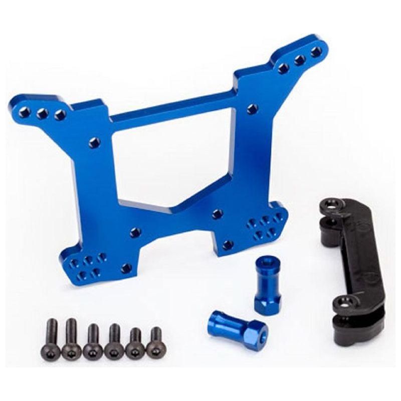 TRAXXAS SHOCK TOWER REAR 7075-T6 ALUMBLUE-ANOD / BODY MOUNT BRACKET - 6738X