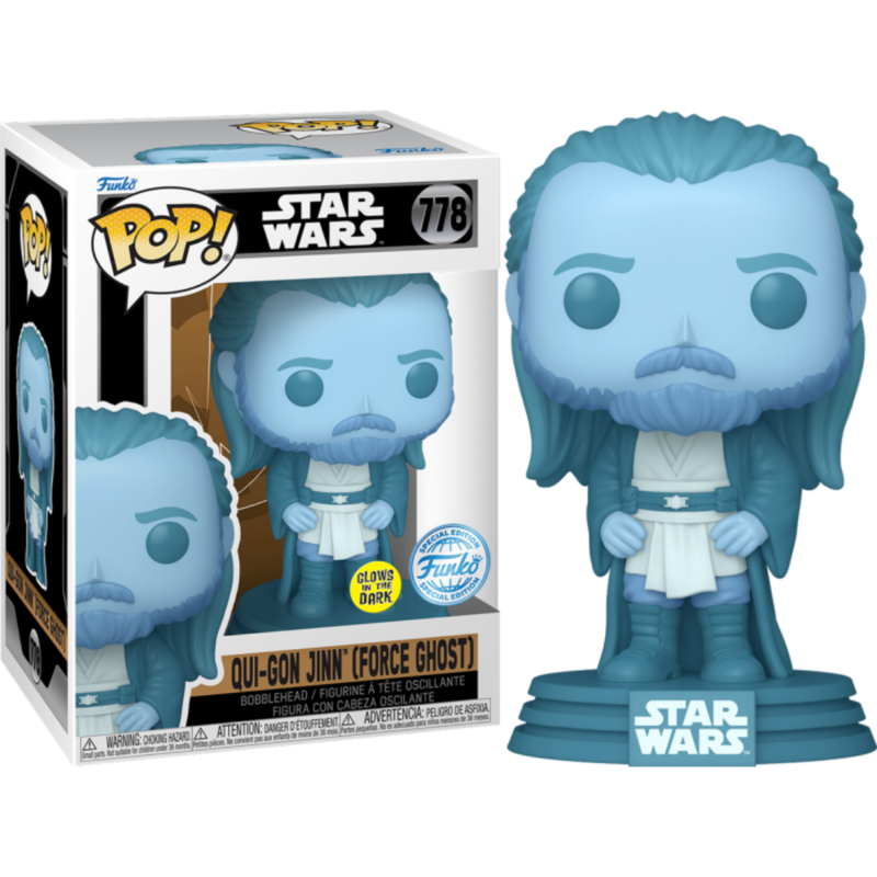 Star Wars: Obi-Wan Kenobi (2022) - Qui-Gon Jinn (Force Ghost) Glow-in-the-Dark Pop! Vinyl Figure