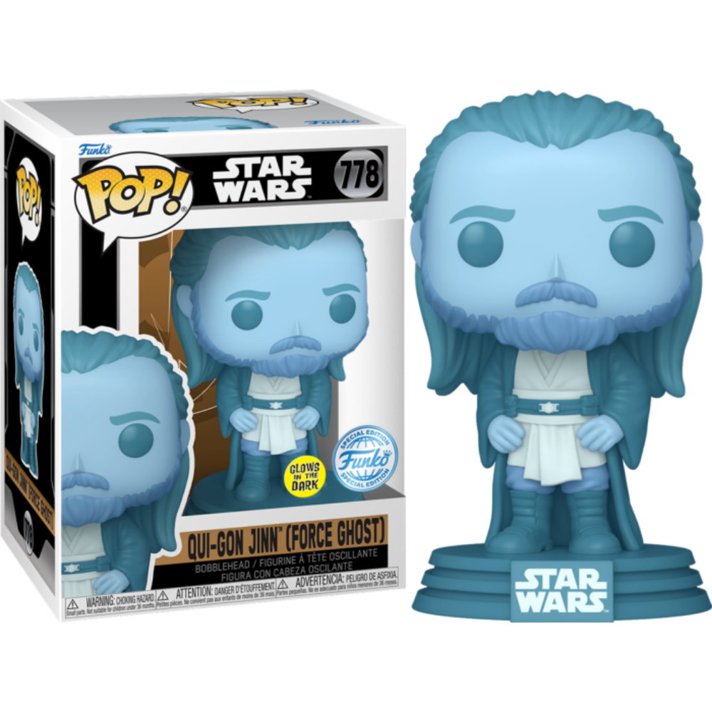Star Wars: Obi-Wan Kenobi (2022) - Qui-Gon Jinn (Force Ghost) Glow-in-the-Dark Pop! Vinyl Figure