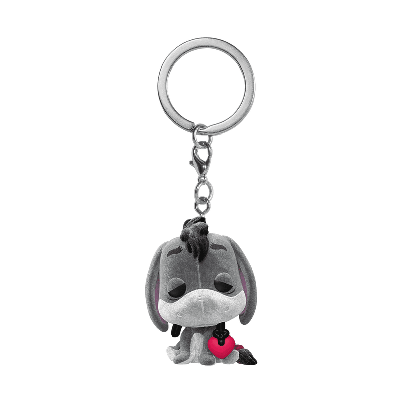 Funko Pocket Pop! Keychain: Disney Winnie the Pooh - Eeyore with Heart (Flocked)