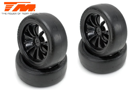1/10 Touring mounted rubber (4pcs Black)