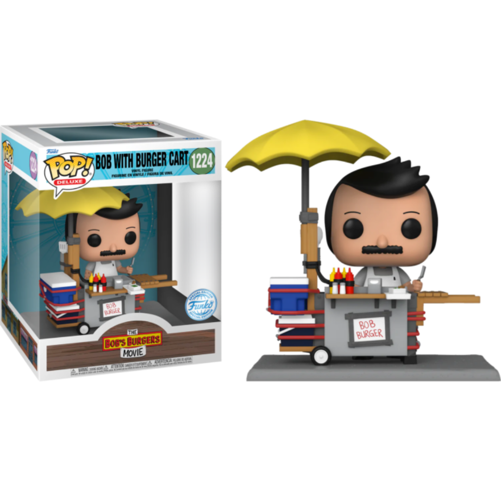 The Bob's Burgers Movie (2022) - Bob Belcher with Burger Cart Deluxe Pop! Vinyl Figure