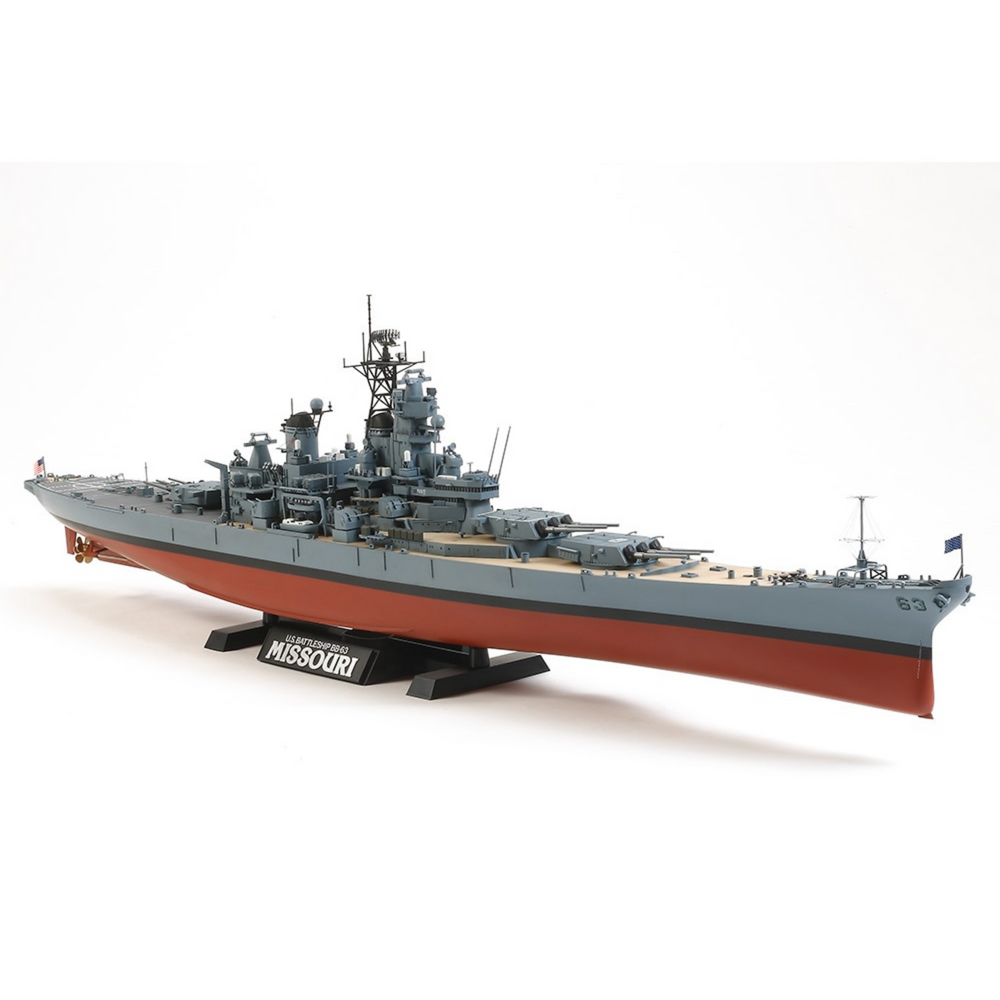 TAMIYA 1/350 SCALE U.S. BATTLESHIP BB-63 MISSOURI (CIRCA 1991) SELF BUILD KIT