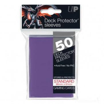 Ultra Pro 50ct Pro-Gloss Standard Deck Protector Sleeves Purple (WSL)-UltraPro-ProHobbies
