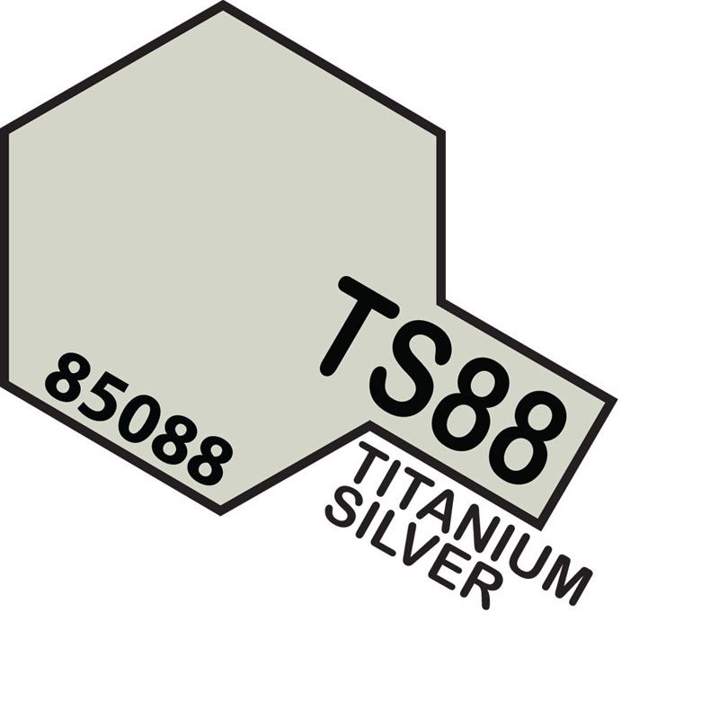 Tamiya TS-88 Titanium Silver Lacquer Spray Paint 100ml-Tamiya-ProHobbies