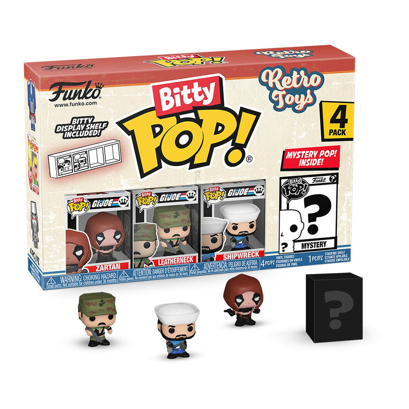 Retro Toys - Zartan, Leatherneck, Shipwreck & Mystery Bitty Pop! Vinyl Figure 4-Pack