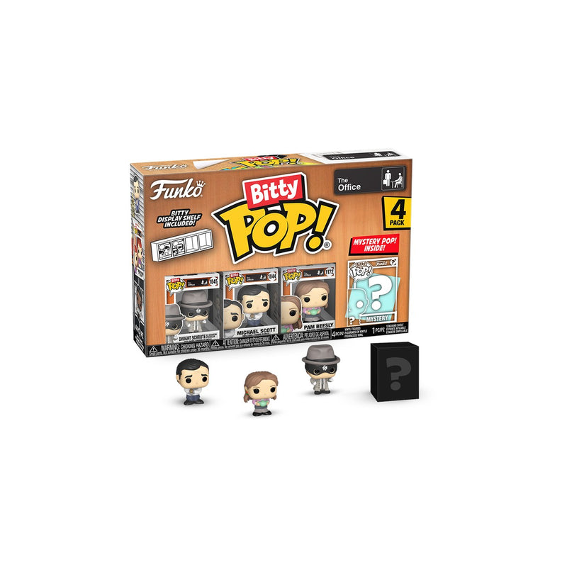 The Office - Dwight the Strangler, Michael, Pam & Mystery Bitty Pop! Vinyl Figure 4-Pack