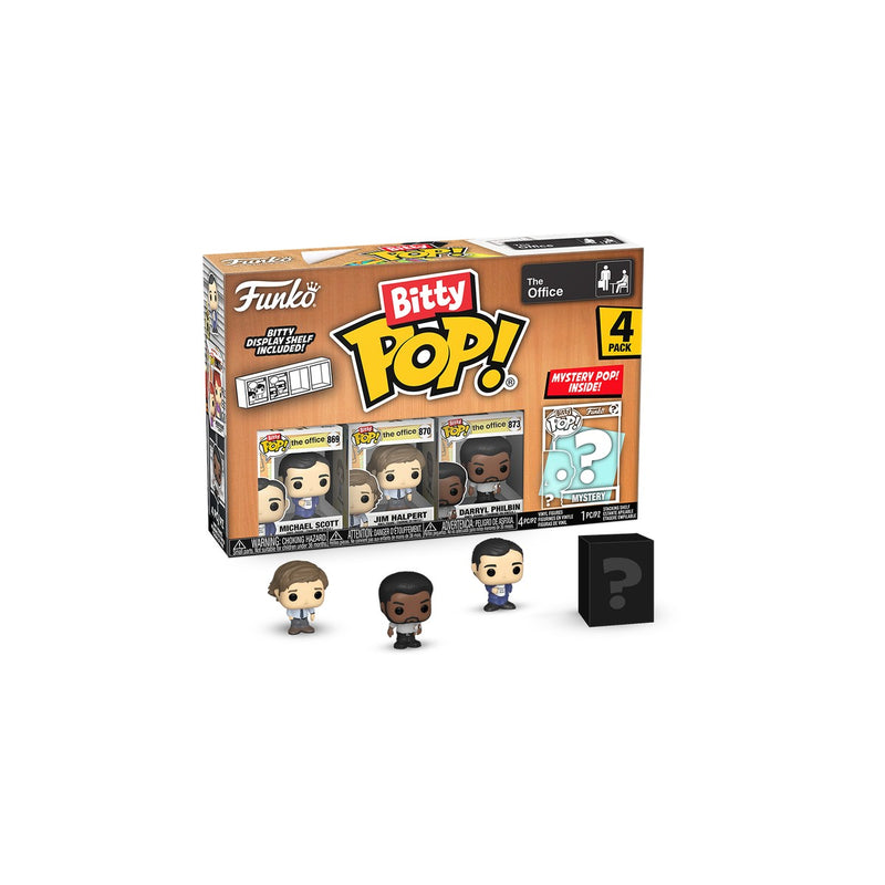 The Office - Michael, Jim, Darryl & Mystery Bitty Pop! Vinyl Figure 4-Pack