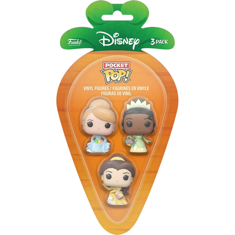 Disney Princess - Tiana, Belle & Cinderella Pocket Pop! 3-Pack