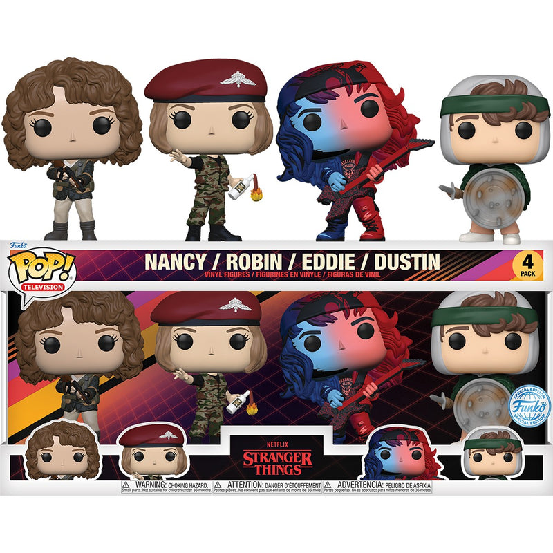 Stranger Things - Nancy Robin Eddie & Dustin US Exclusive Pop! 4-Pack