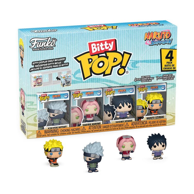 Naruto: Shippuden - Kakashi Hatake, Sakura Haruno, Sasuke Uchiha & Naruto Uzumaki Bitty Pop! Vinyl Figure 4-Pack