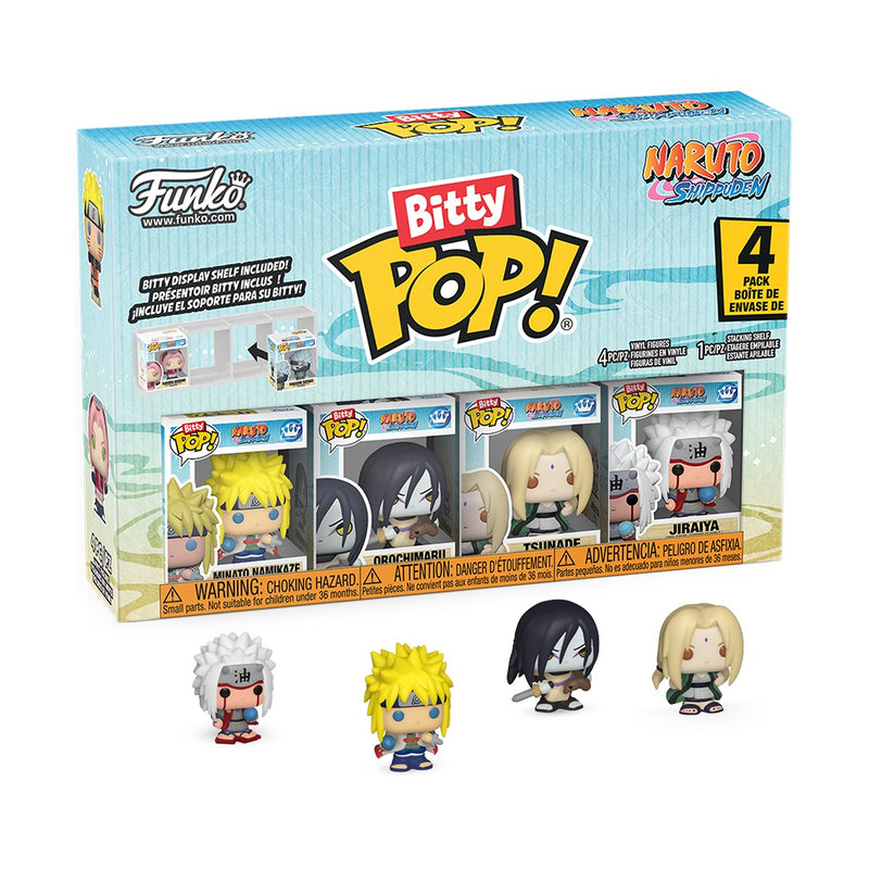 Naruto: Shippuden - Tsunade, Minato Namikaze, Orochimaru & Jiraiya Bitty Pop! Vinyl Figure 4-Pack