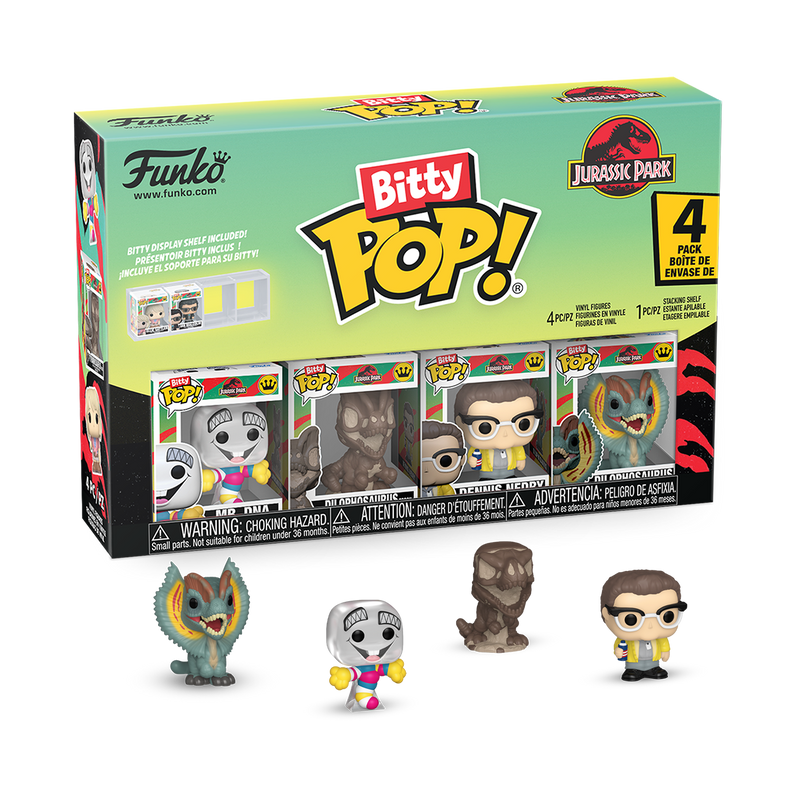 Funko Bitty Pop! Jurassic Park - Mr. DNA 4-Pack Mini Vinyl Figures